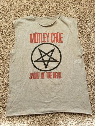Motley Crue Shout At The Devil Tour 83 - 84 100 Vintage Sleeveless M - L
