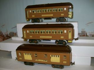 Vintage Prewar Lionel Standard Gauge State Brown Passenger Set 309 & 310 & 312
