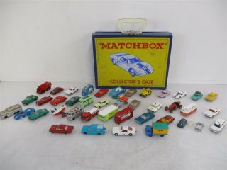 1961 Vintage Matchbox Lesney England Case Full Of Cars Boats & Trucks