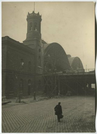 Wwii Large Size Press Photo: Bahnhof - Train Station In Berlin,  May 1945