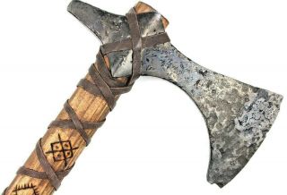 Ancient Rare Authentic Viking Kievan Rus Iron Battle Axe Hammer 8 - 10th Ad
