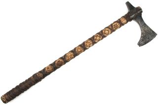 Ancient Rare Authentic Viking Kievan Rus Iron Battle Axe Hammer 8 - 10th AD 2