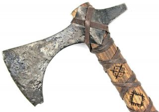 Ancient Rare Authentic Viking Kievan Rus Iron Battle Axe Hammer 8 - 10th AD 3