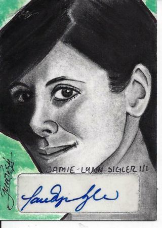 2015 Leaf Pop Century Jamie Lynn Sigler Autographed 1/1 Sketch Card