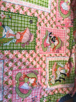 Vintage 1970’s Little Girl Fabric 1 Yd X 74 Wide