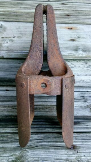 Vintage F E Kohler Post Hole Digger Head Antique Primitive Tool