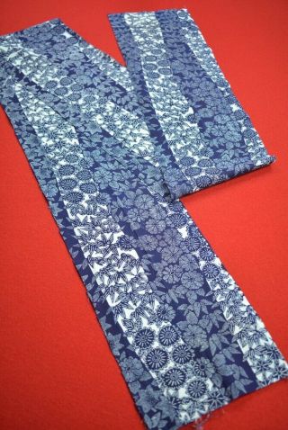 Bs06/50 Vintage Japanese Fabric Cotton Antique Boro Patch Indigo Blue 76 "