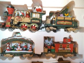 Vintage 1997 Bright Christmas The Holiday Express Animated Train Set No.  380