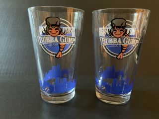 Set Of 2 Bubba Gump Shrimp Co Baltimore City Collectable Pint Glasses