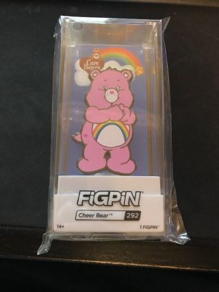 2019 Nycc Figpin Care Bears Le 1/500 Pink Cheer Bear Exclusive