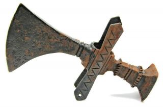 Ancient Rare Viking European Medieval Iron Battle Axe Beak 12 - 14 Ad