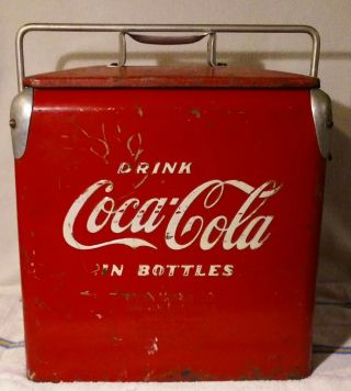 Vintage 1950s Coca Cola Cooler By Action Mfg.  Co.