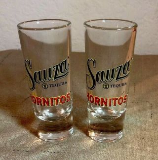 Sauza Tequila Hornitos Shooter Shot Glass Set Of Two (2)