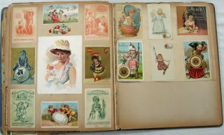 12 - Antique Victorian Scrapbook Pages - Plus 24 Loose Cards - Easy Soaker