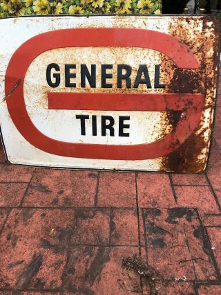 Vintage General Tire Advertising Sign 34” X 48”