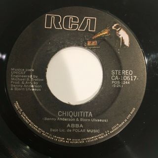 Abba Chiquitita - Lovelight 7 " 45rpm 1979 Rca Rare El Salvador