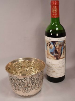 Antique Mappin & Webb London Sterling Silver Wine Bottle Holder