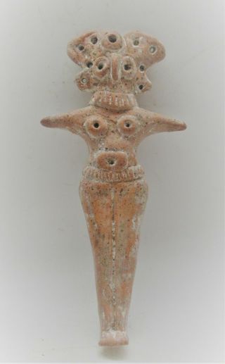 Circa 1180 - 700bce Ancient Syro - Hittite Terracotta Fertility Figure Rare