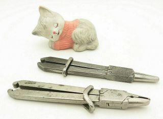 Pair Antique Collectable Specialy Watchmaker Sliding - Ring Locking Pliers France