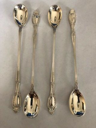 Tiffany Richelieu Sterling Iced Tea Spoons Set Of 4 - No Monograms