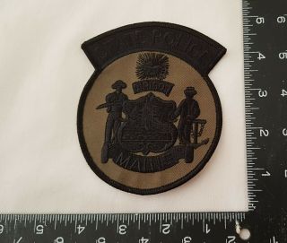 Maine State Police Patch,  Subdued Tactical