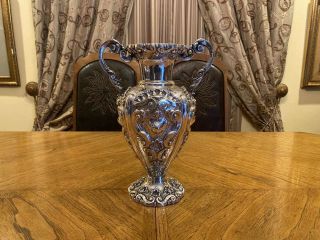 Stunning Portuguese Porto Sterling Solid Silver 833 Vase/urn 1455 Gr