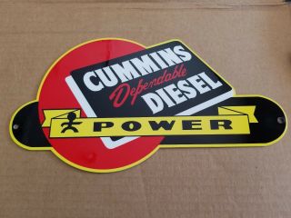 Cummins Turbo Diesel Metal Thick Metal Sign Made In Usa Dodge Truck Semi Gas Oil