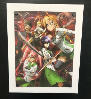 High School Of The Dead Anime Convention Art Print 16x20 Artist Proof 11/12