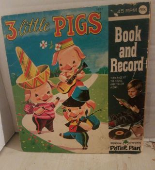 Peter Pan Book And Record Set 3 Little Pigs