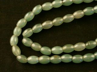 18 Inches Chinese Green Jade Small Beads Short Necklace N142