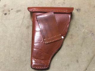 56G WWII GERMAN MAUSER M1934 PISTOL BROWN LEATHER HOLSTER 2