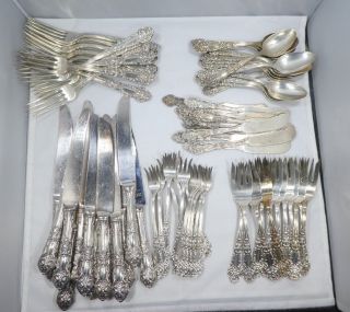 Reed & Barton Sterling Silver French Renaissance 6 Piece Place Setting For 12
