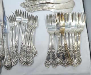 REED & BARTON STERLING SILVER FRENCH RENAISSANCE 6 PIECE PLACE SETTING FOR 12 2