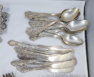 REED & BARTON STERLING SILVER FRENCH RENAISSANCE 6 PIECE PLACE SETTING FOR 12 3