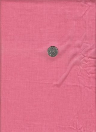 Vintage Cotton Fabric Solid Pink Estate Crafts Sewing Quilting 5 Yd.