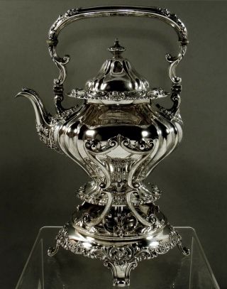 Gorham Sterling Tea Set Kettle & Stand 1906 - 87 Ounces