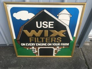 Wix Filter Sign Vintage Metal Wix Rare Sign Single Sided Very Hard To Find Sign