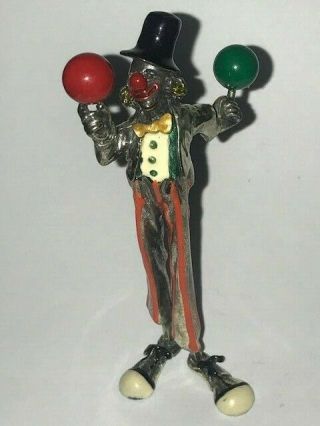 Sorini Sterling Silver & Enamel Clown Figure 2