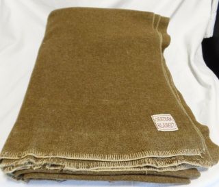 Vintage Chatham Us Army Issue 74 " X 52 " 100 Wool Bed Blanket Made In The Usa