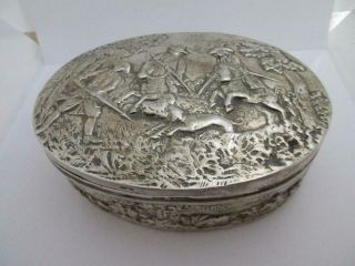 Antique Georgian German Bremen City Mark Sterling Silver Table Snuff Box 244g