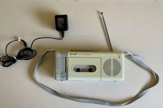 Vintage Sharp Qt - 5 (w) Am/fm Radio Cassette Recorder.  & Good