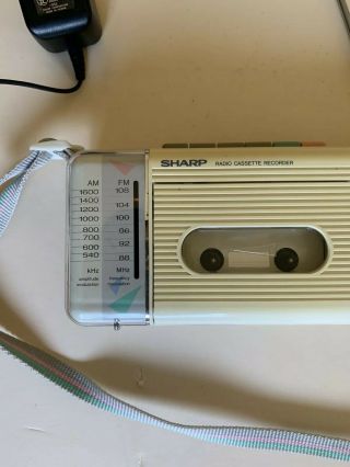 Vintage Sharp QT - 5 (W) AM/FM Radio Cassette Recorder.  & Good 2