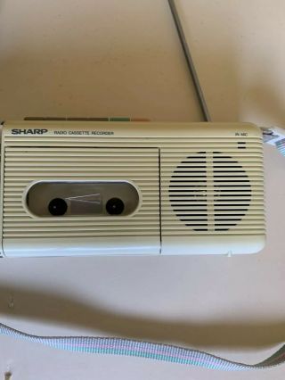 Vintage Sharp QT - 5 (W) AM/FM Radio Cassette Recorder.  & Good 3