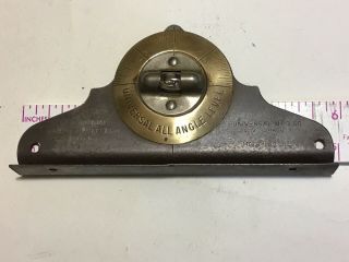 Vintage Tool Universal All Angle Level Brass Dial