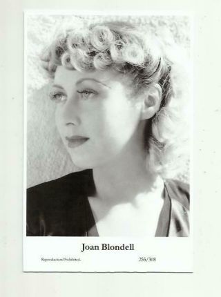 N518) Joan Blondell Swiftsure (255/308) Photo Postcard Film Star Pin Up