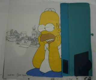 The Simpsons Art Production Cel - Pencil Drawing - Futurama Family Guy