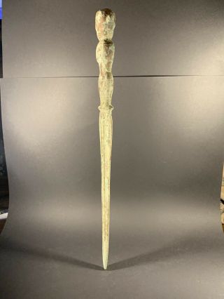 ANCIENT NEAR EASTERN MILITARY BRONZE OBJECT WITH HUMANOID HILT CIRCA.  700 - 100BC 2