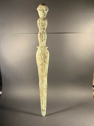 ANCIENT NEAR EASTERN MILITARY BRONZE OBJECT WITH HUMANOID HILT CIRCA.  700 - 100BC 3
