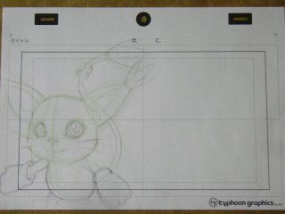 Digimon Adventures Tri Typhoon Graphics Anime Production Genga Douga Sketch