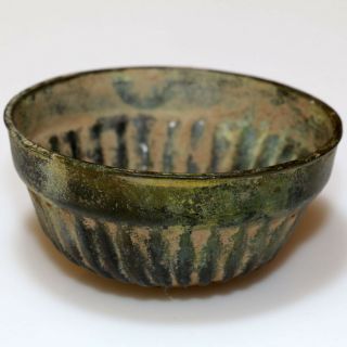 Very Rare Celtic Bronze Decorated Bowl Circa 100 - 400 Ad - Intact
